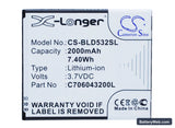 BLU Studio 5.0C HD Replacement Battery, 3.7V, 2000mAh, Li-ion 1