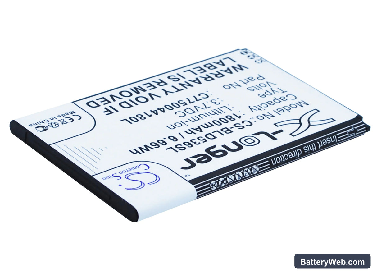 BLU Studio 5.0C Replacement Battery, 3.7V, 1800mAh, Li-ion 3