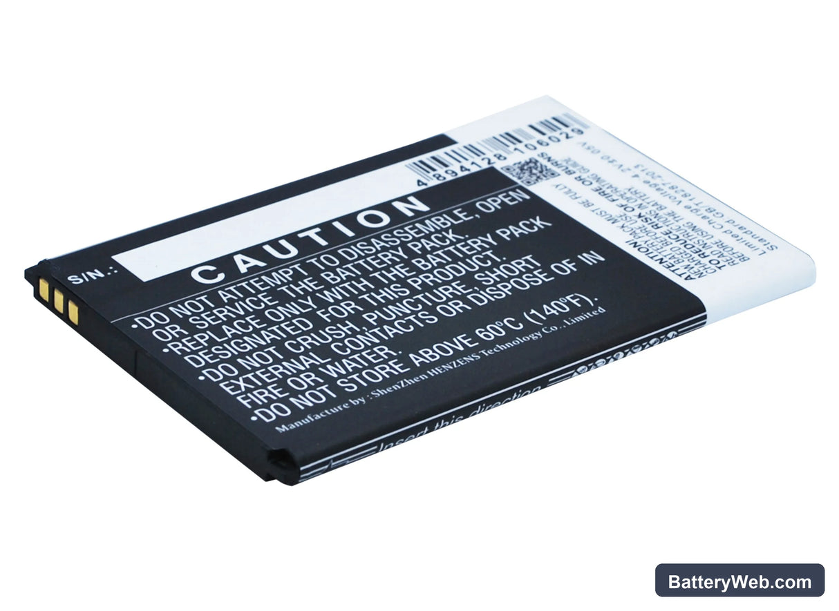 BLU Studio 5.0C Replacement Battery, 3.7V, 1800mAh, Li-ion 4