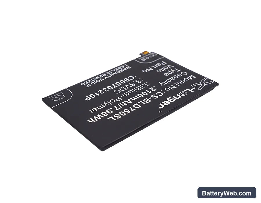 BLU Studio X Replacement Battery, 3.8V, 2100mAh, Li-Polymer 2