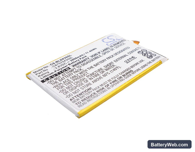 BLU Studio C Replacement Battery, 3.8V, 3000mAh, Li-Polymer 1