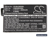 BLU Studio XL Replacement Battery, 3.8V, 2600mAh, Li-Polymer 5
