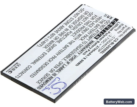 BLU Dash X Plus Replacement Battery, 3.7V, 2700mAh, Li-Polymer 2