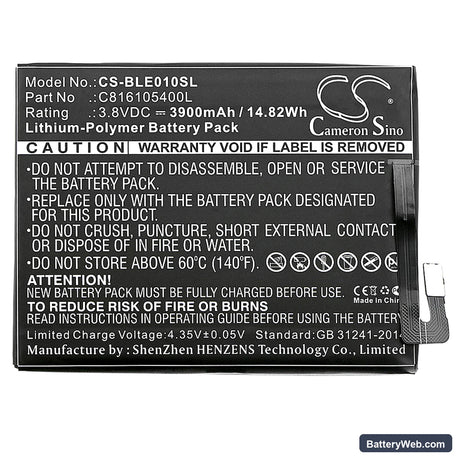 BLU Energy X Replacement Battery, 3.8V, 3900mAh, Li-Polymer 3