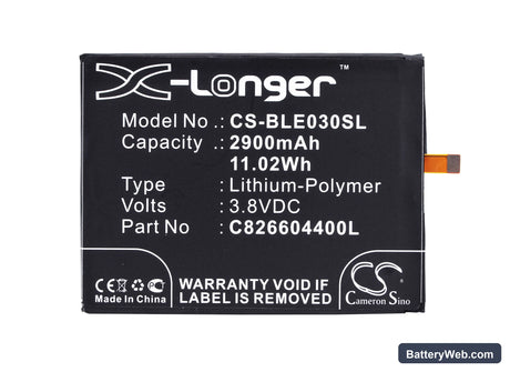 BLU Energy X Plus Replacement Battery, 3.8V, 2900mAh, Li-Polymer 5