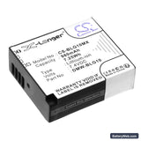 Panasonic Lumix DMC-GF6 Replacement Battery, 7.4V, 980mAh, Li-ion 1