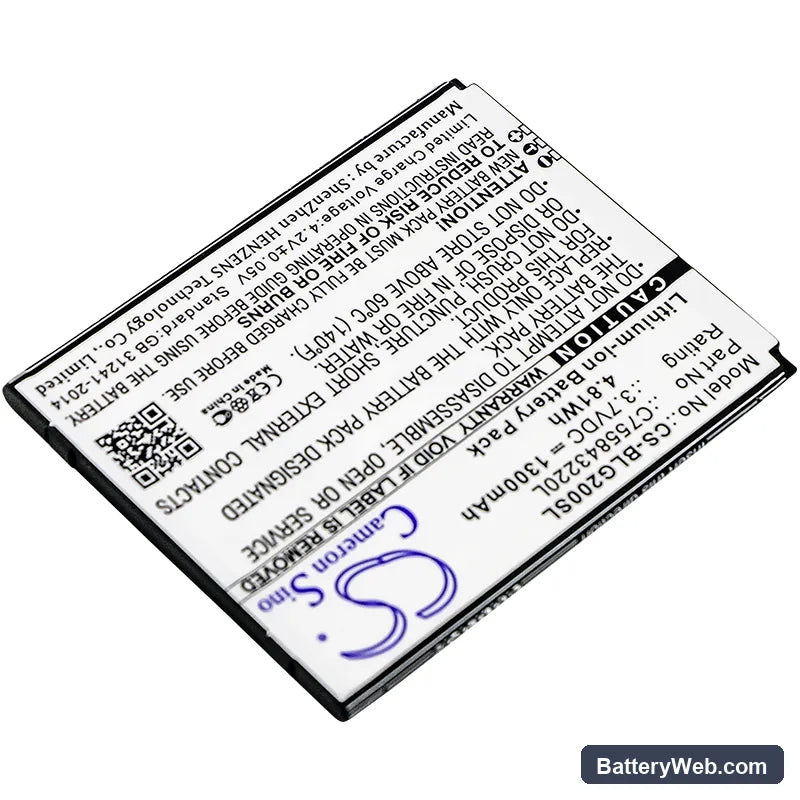 BLU Studio G2 Plus Replacement Battery, 3.7V, 1300mAh, Li-ion 2