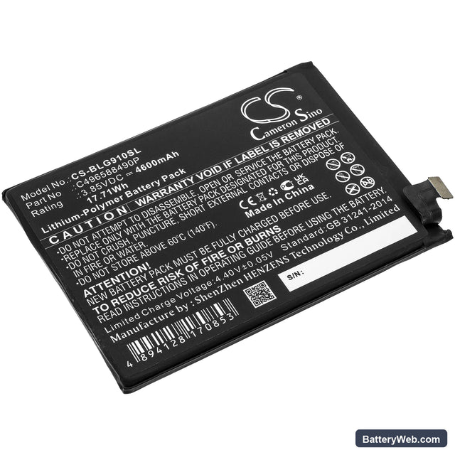 BLU G91 Pro Replacement Battery, 3.85V, 4600mAh, Li-Polymer 1