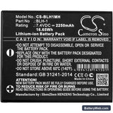 Olympus E-M1 Mark II Replacement Battery, 7.4V, 2250mAh, Li-ion 3