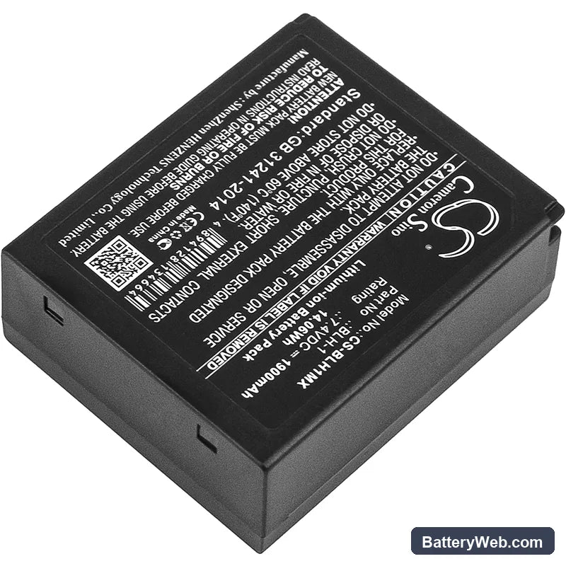 Olympus E-M1 Mark II Replacement Battery, 7.4V, 1900mAh, Li-ion 2