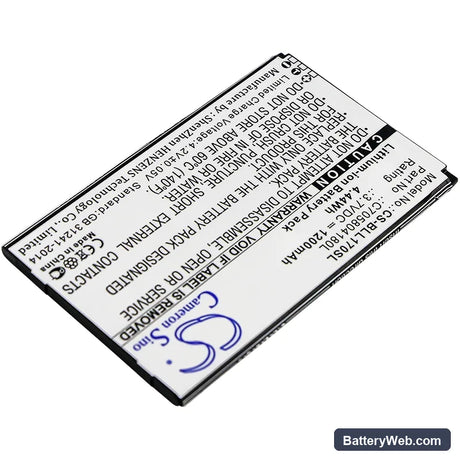 BLU Life Play 2 Replacement Battery, 3.7V, 1200mAh, Li-ion 2