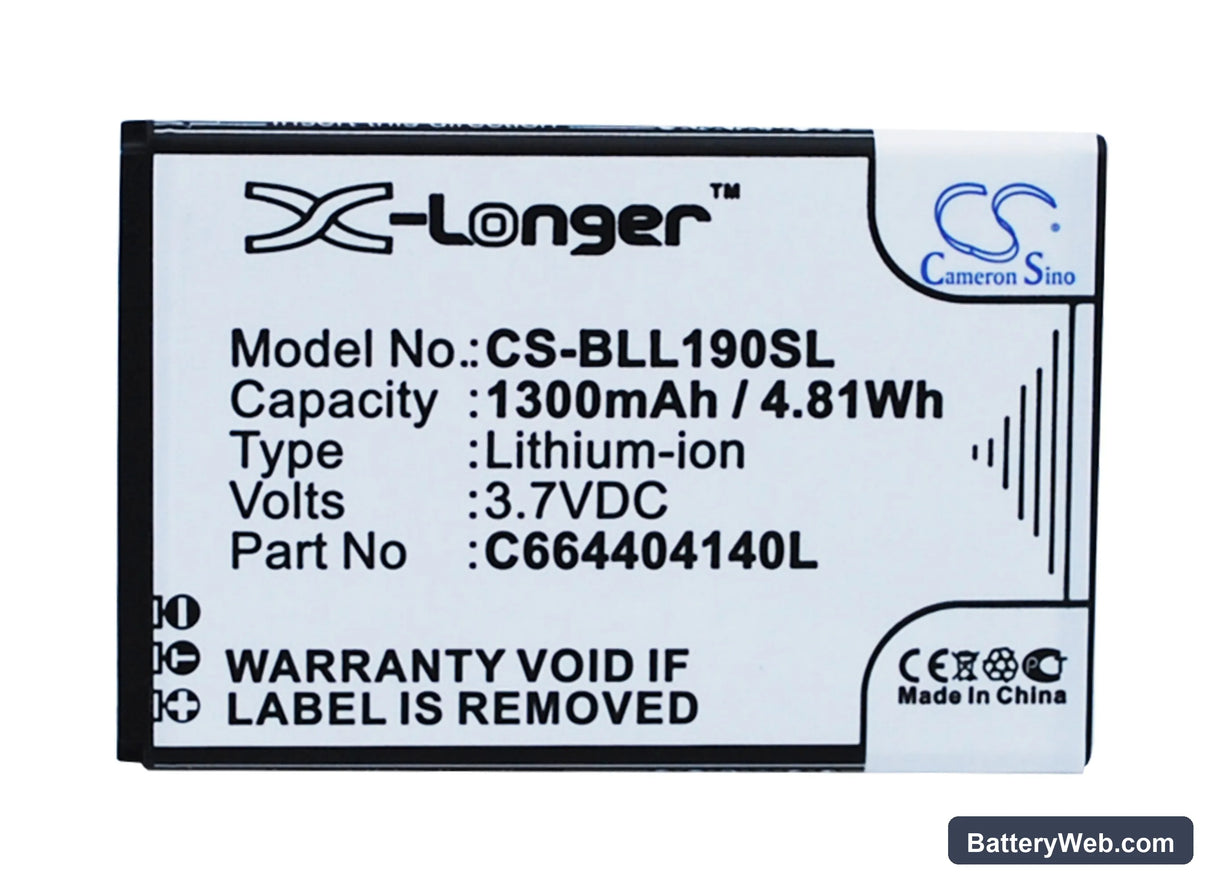BLU Life Pay mini Replacement Battery, 3.7V, 1300mAh, Li-ion 1