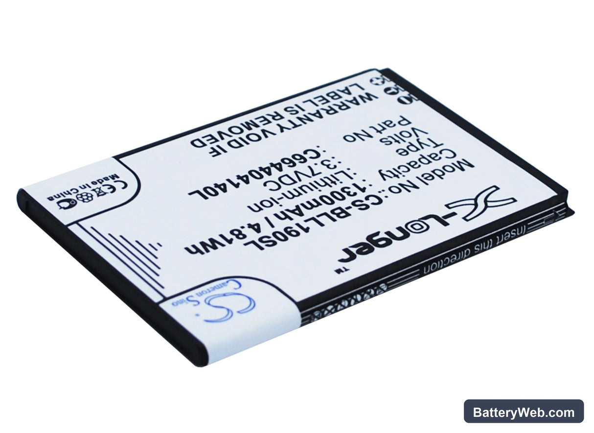 BLU Life Pay mini Replacement Battery, 3.7V, 1300mAh, Li-ion 3