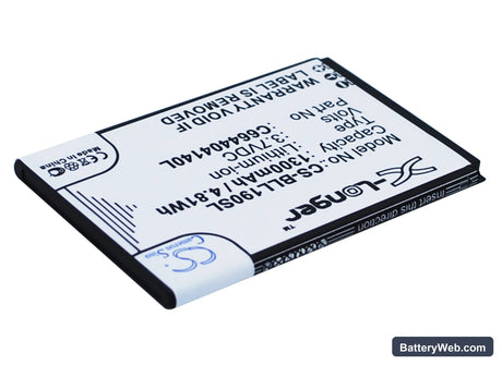 BLU Life Pay mini Replacement Battery, 3.7V, 1300mAh, Li-ion 3