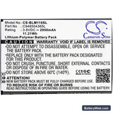 BLU Life Max Replacement Battery, 3.8V, 2950mAh, Li-Polymer 3