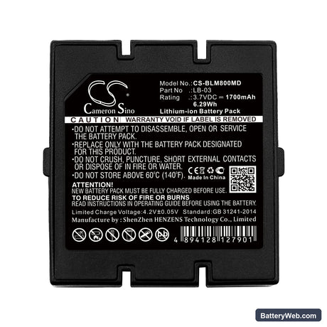 Acare Pulse oximeter AH-MX Replacement Battery, 3.7V, 1700mAh, Li-ion 5