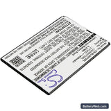 BLU Neo X Replacement Battery, 3.7V, 1450mAh, Li-ion 2