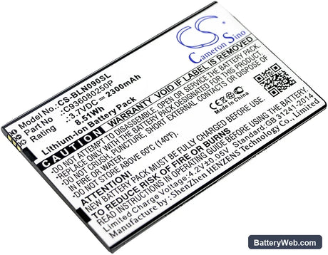 BLU Neo X Plus Replacement Battery, 3.7V, 2300mAh, Li-ion 1