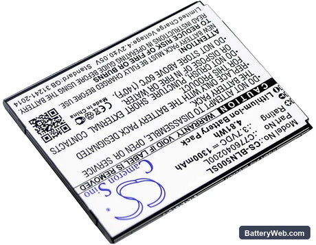 BLU Neo 5.0 Replacement Battery, 3.7V, 1300mAh, Li-ion 2