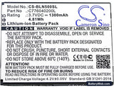 BLU Neo 5.0 Replacement Battery, 3.7V, 1300mAh, Li-ion 5