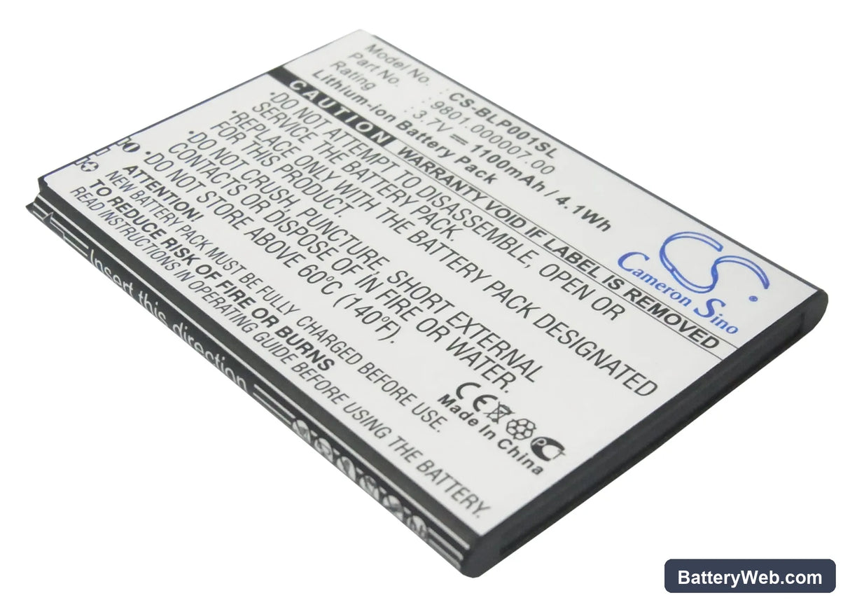 Blaupunkt America Replacement Battery, 3.7V, 1100mAh, Li-ion 1