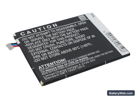 Wiko Darside Replacement Battery, 3.7V, 2600mAh, Li-Polymer 4