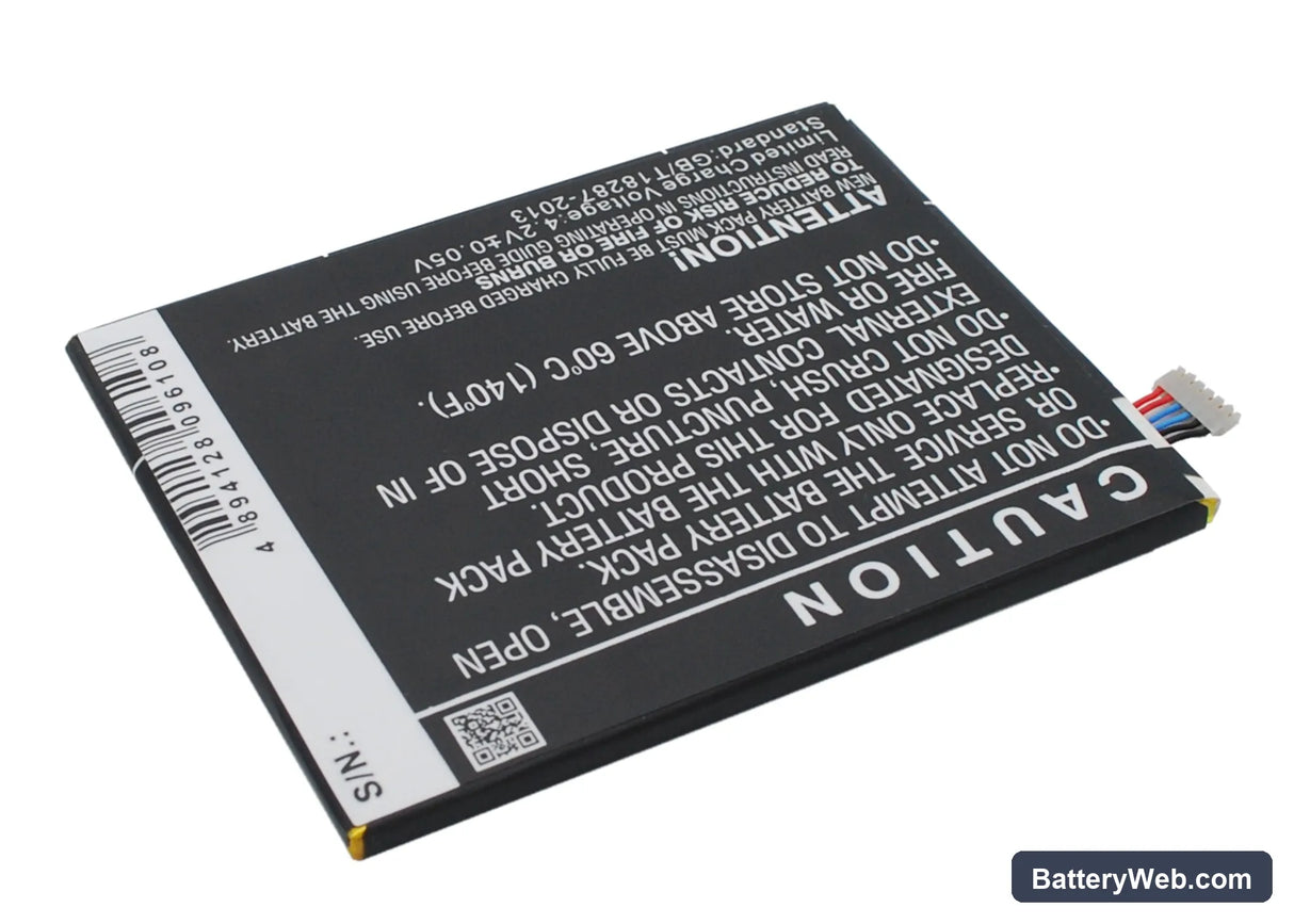Wiko Darside Replacement Battery, 3.7V, 2600mAh, Li-Polymer 5