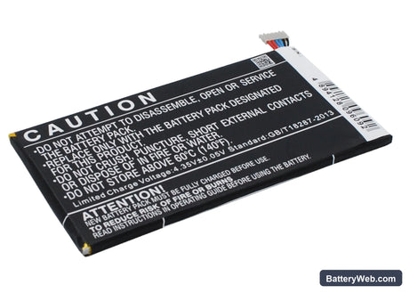 Wiko Darkfull Replacement Battery, 3.8V, 2000mAh, Li-Polymer 5