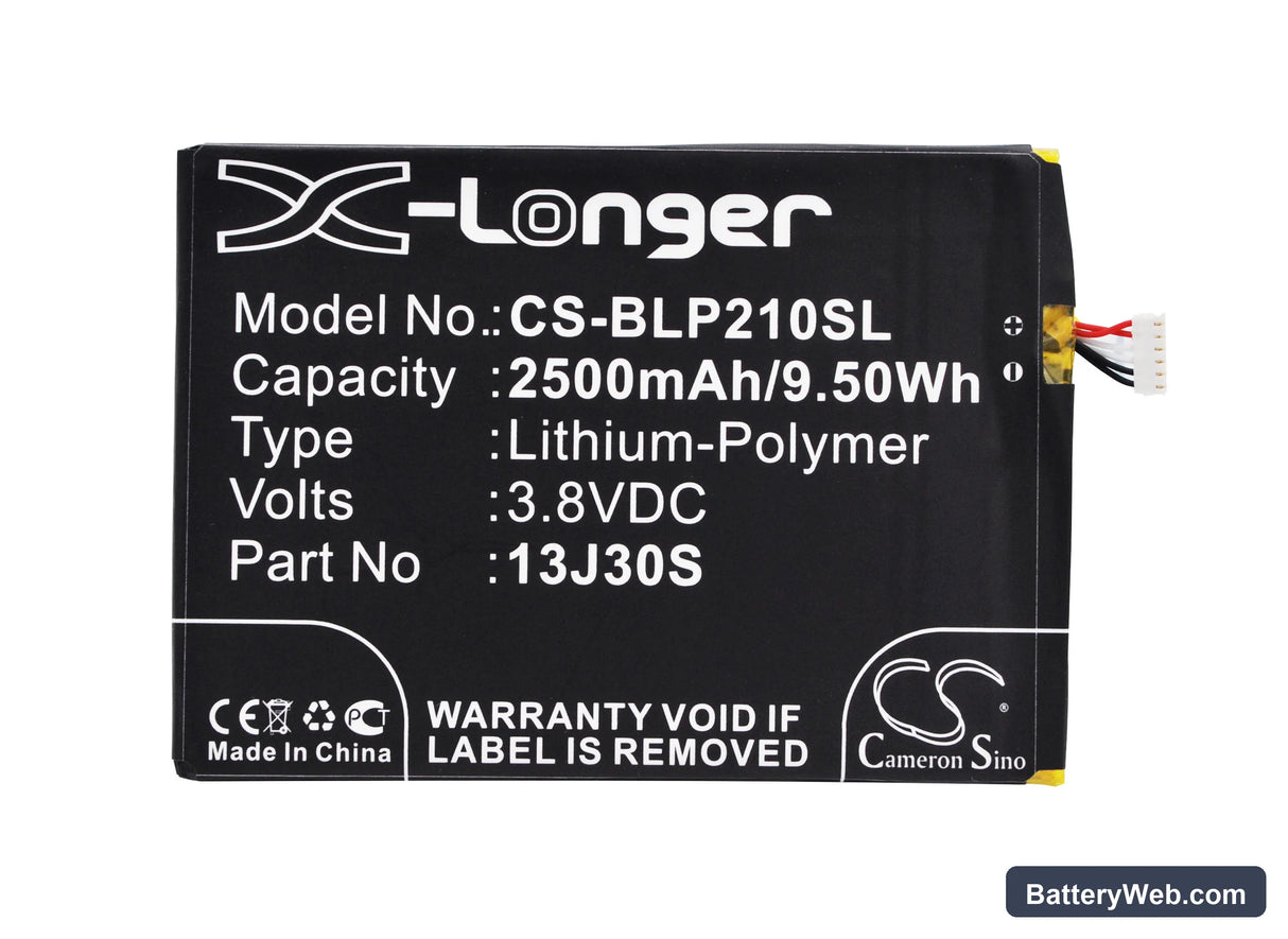 BLU Life Pro Replacement Battery, 3.8V, 2500mAh, Li-Polymer 5