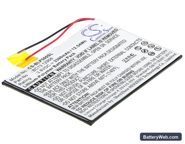 BLU TouchBook 7.0 LTE Replacement Battery, 3.8V, 3300mAh, Li-Polymer 1