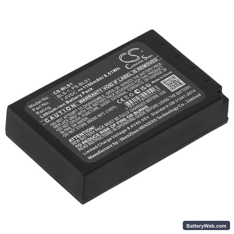 Olympus Evolt E-450 Replacement Battery, 7.4V, 1150mAh, Li-ion 1