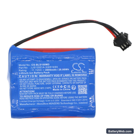 Biolight M10 Replacement Battery, 11.1V, 2600mAh, Li-ion 3