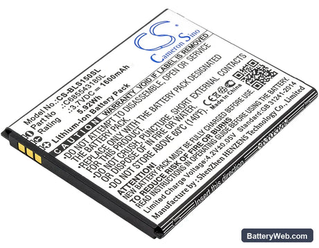 BLU Studio X Mini Replacement Battery, 3.7V, 1600mAh, Li-ion 1