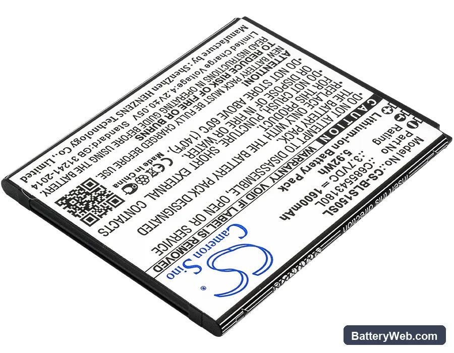 BLU Studio X Mini Replacement Battery, 3.7V, 1600mAh, Li-ion 2