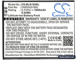 BLU Studio X Mini Replacement Battery, 3.7V, 1600mAh, Li-ion 5