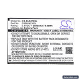 BLU Studio C 8.8 Replacement Battery, 3.8V, 2500mAh, Li-ion 3