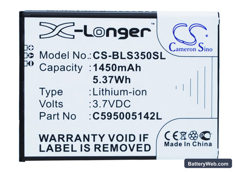 BLU Star Jr Replacement Battery, 3.7V, 1450mAh, Li-ion 1