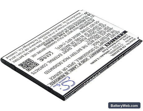 BLU Studio X8 HD Replacement Battery, 3.7V, 1600mAh, Li-ion 2