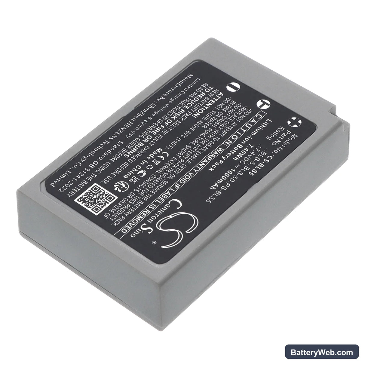 Olympus OM-D E-M10 Replacement Battery, 7.4V, 1000mAh, Li-ion 2