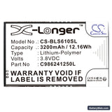 BLU Studio Mega Replacement Battery, 3.8V, 3200mAh, Li-Polymer 3