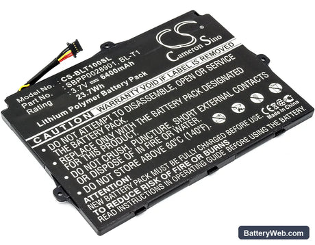 LG Optimus Pad V900 Replacement Battery, 3.7V, 6400mAh, Li-Polymer 1