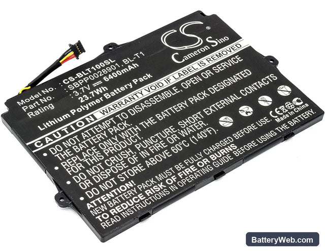 LG Optimus Pad V900 Replacement Battery, 3.7V, 6400mAh, Li-Polymer 1
