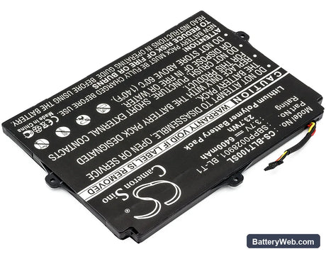 LG Optimus Pad V900 Replacement Battery, 3.7V, 6400mAh, Li-Polymer 2