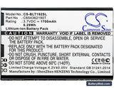 BLU Tank Li Replacement Battery, 3.7V, 1700mAh, Li-ion 5