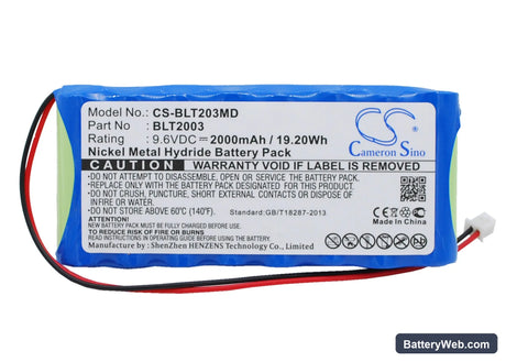 Biolat BLT2003 Replacement Battery, 9.6V, 2000mAh, Ni-MH 1
