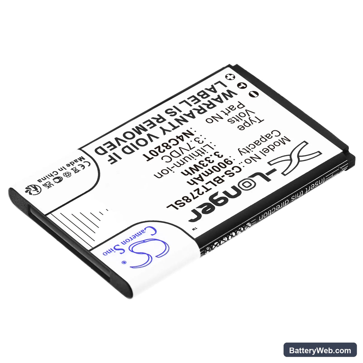 BLU Aria Replacement Battery, 3.7V, 900mAh, Li-ion 2