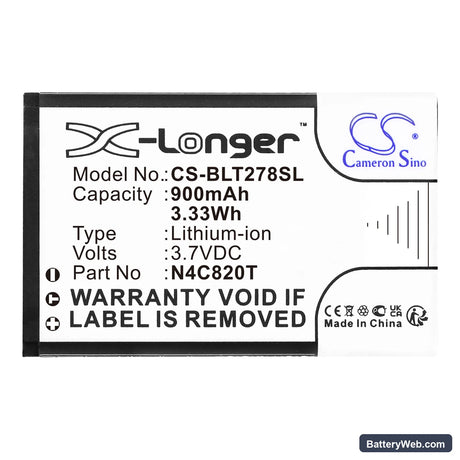 BLU Aria Replacement Battery, 3.7V, 900mAh, Li-ion 3