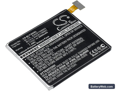 LG Optimus Vu Replacement Battery, 3.7V, 2000mAh, Li-Polymer 1