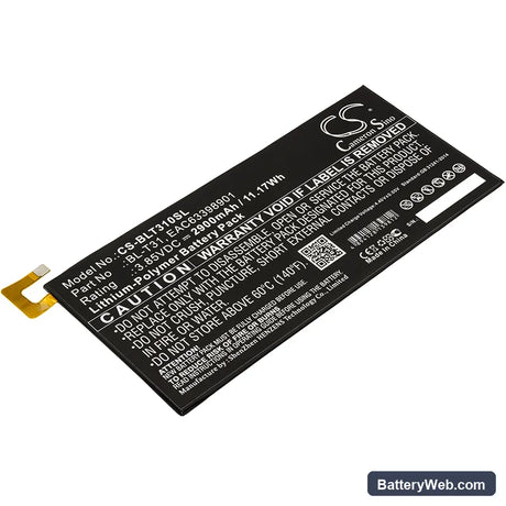 LG G Pad F2 8.0 Replacement Battery, 3.85V, 2900mAh, Li-Polymer 1