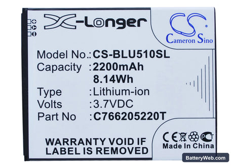 Mediacom 530 Replacement Battery, 3.7V, 2200mAh, Li-ion 4